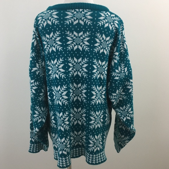 Teal & Snowflake Sweater - Picture 9 of 12